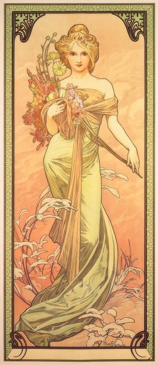 Jaro od Alphonse Mucha