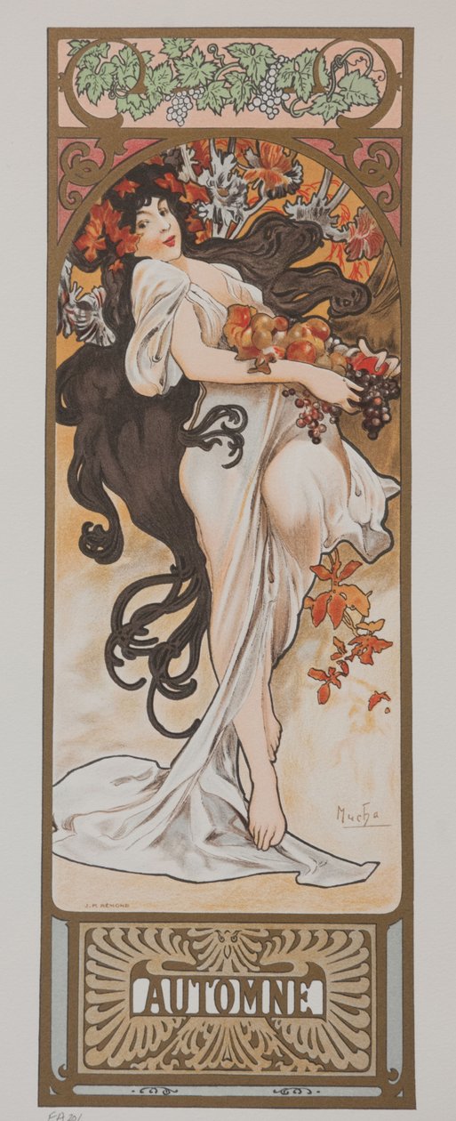 Roční období. Podzim, 1897. od Alphonse Mucha