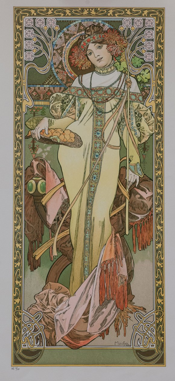 Čtyři roční období: Podzim, 1900. od Alphonse Mucha
