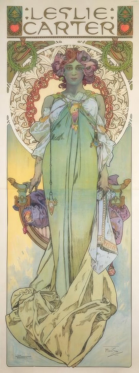 Leslie Carterová od Alphonse Mucha