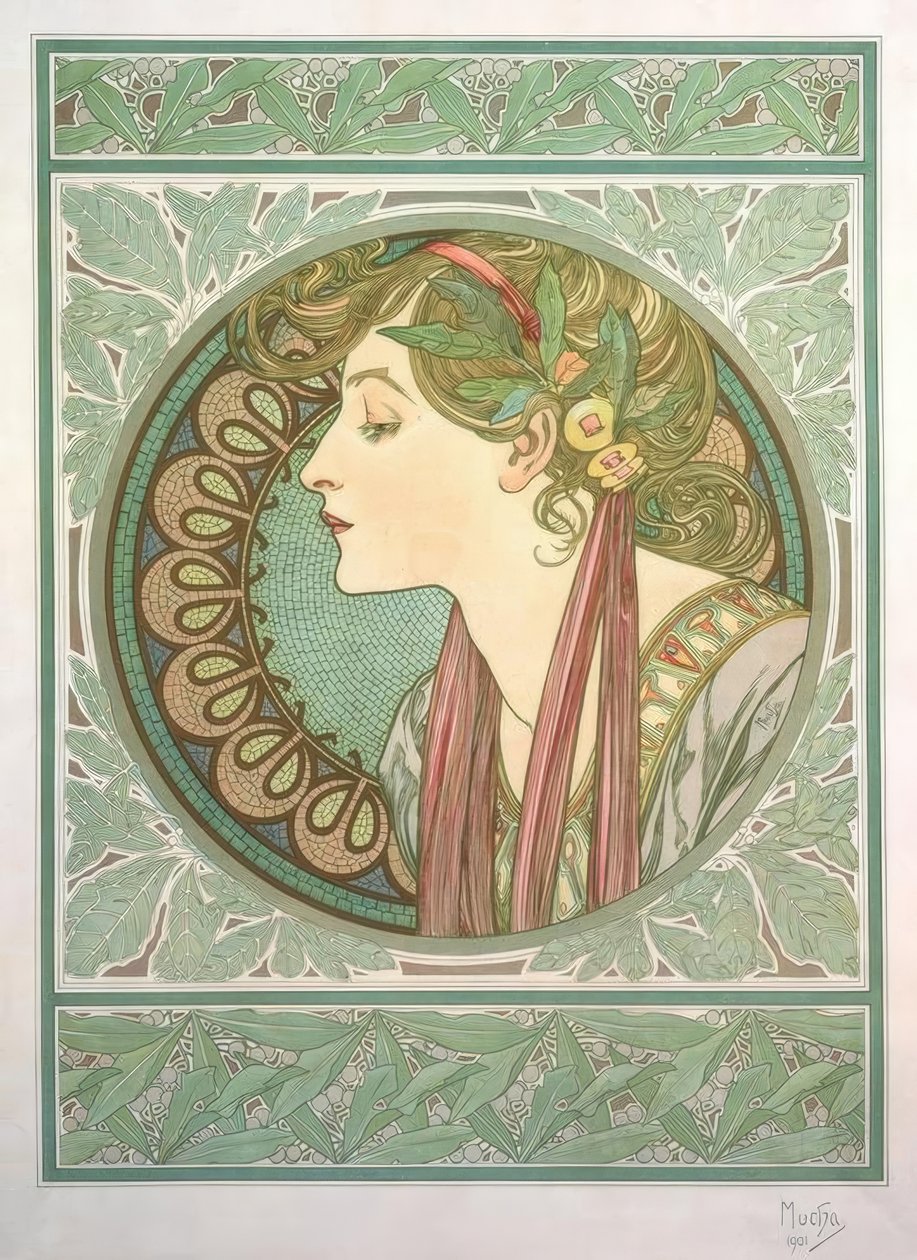 vavřín od Alphonse Mucha