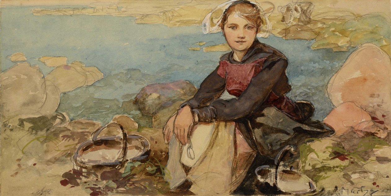Na břehu, c. 1900. od Alphonse Mucha
