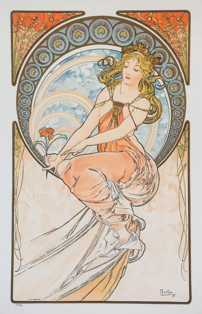 Obraz ze série The Arts, 1898. od Alphonse Mucha