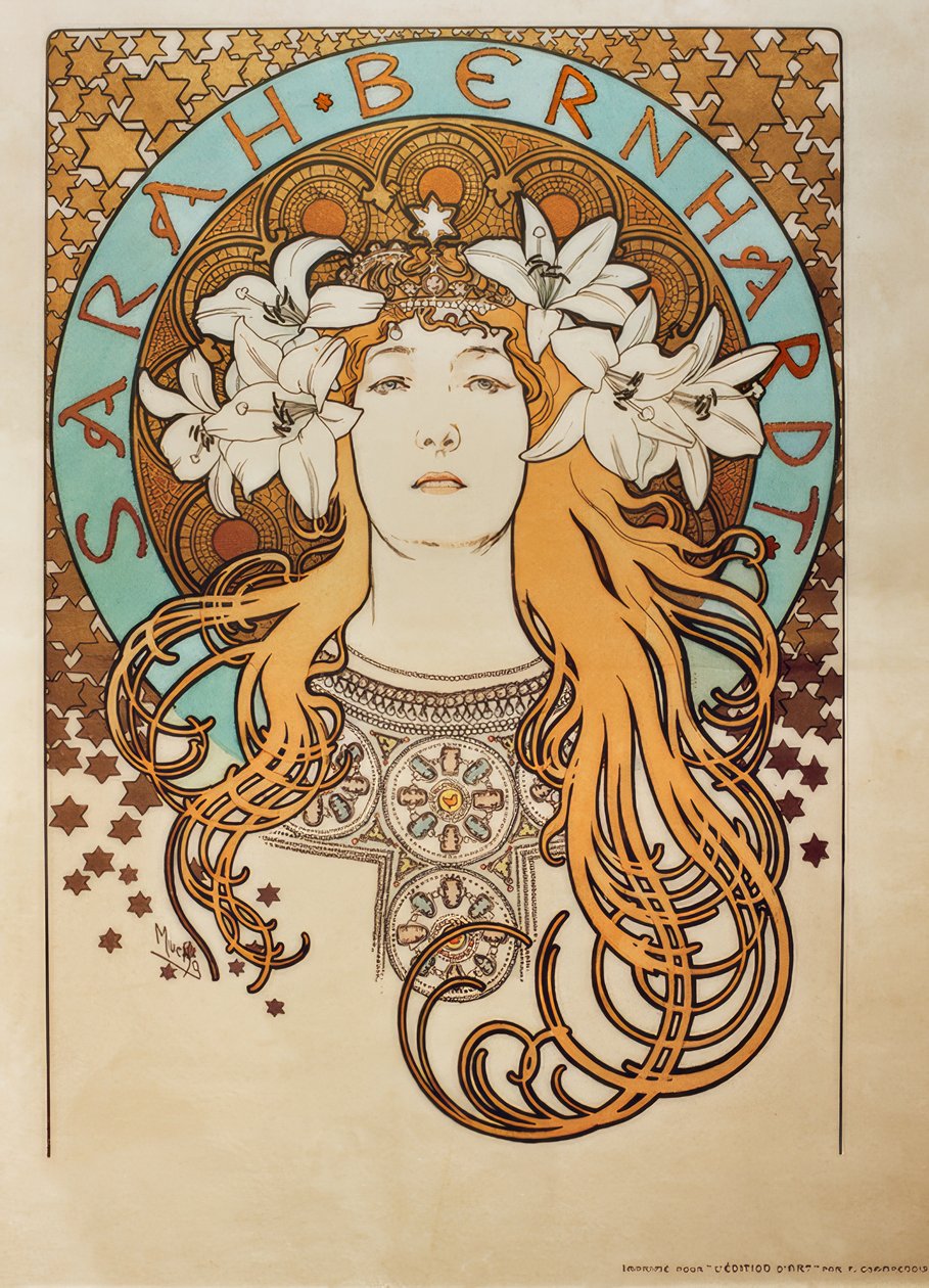 Sarah Bernhardtová od Alphonse Mucha