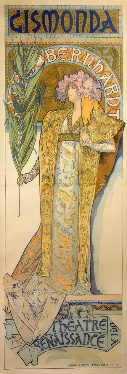 Sarah Bernhardtová od Alphonse Mucha