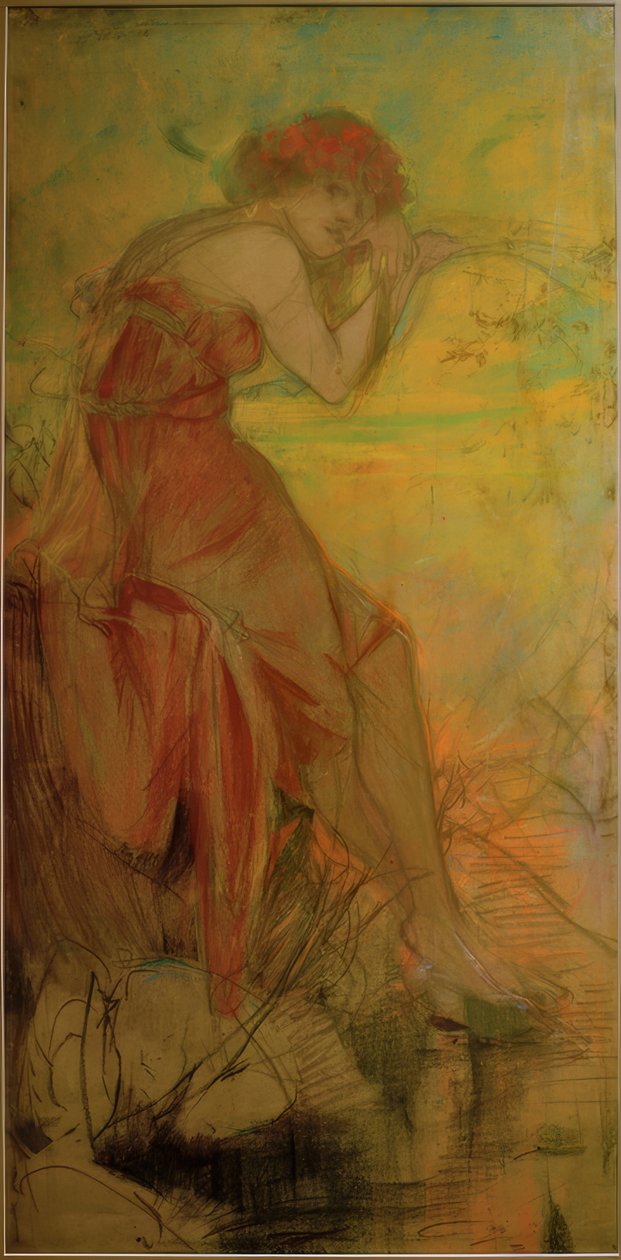 léto od Alphonse Mucha
