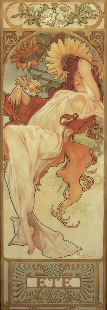 Léto od Alphonse Mucha