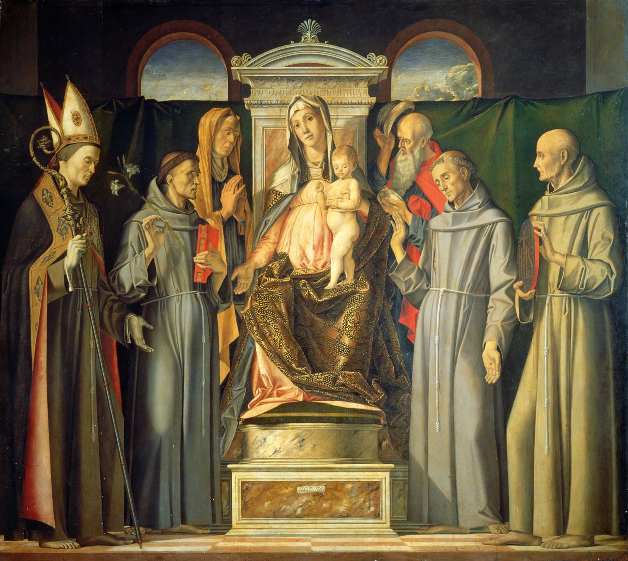 Madonna na trůn, 1480 od Alvise Vivarini