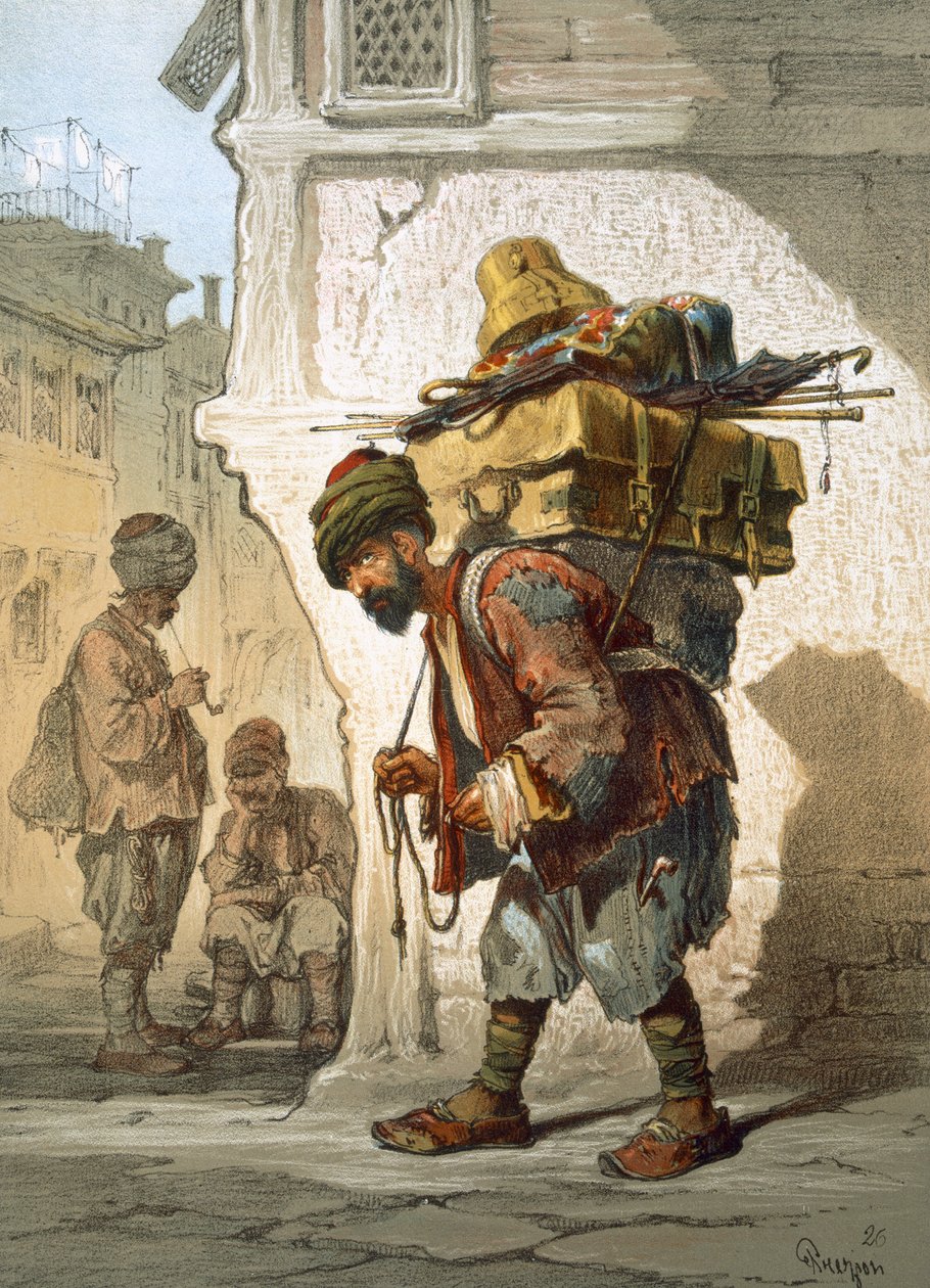 Porter of Goods, 1865 od Amadeo Preziosi