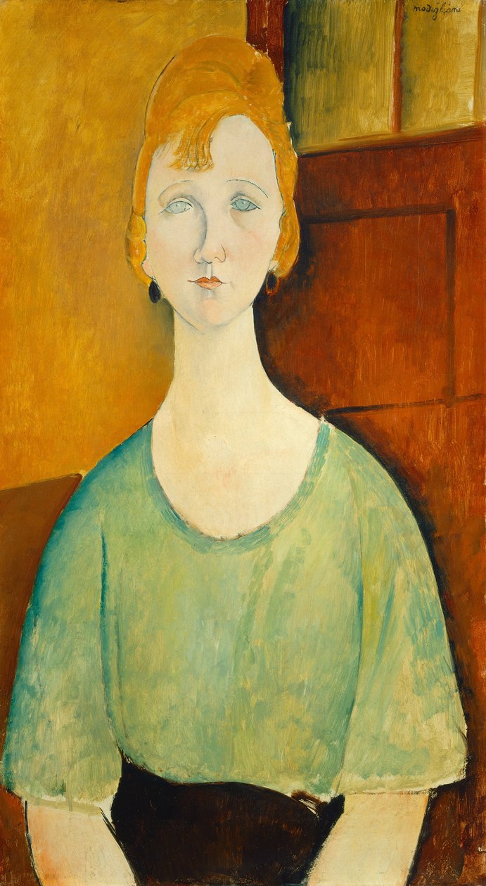 Dívka v zelené halence, 1917. od Amedeo Modigliani