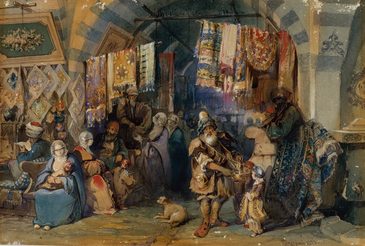 Bazar, Konstantinopol od Amadeo Preziosi