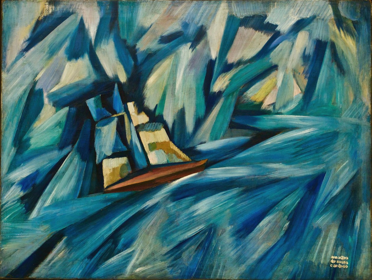 Plachetnice, kolem roku 1914 (olej na plátně) od Amadeu de Souza Cardoso