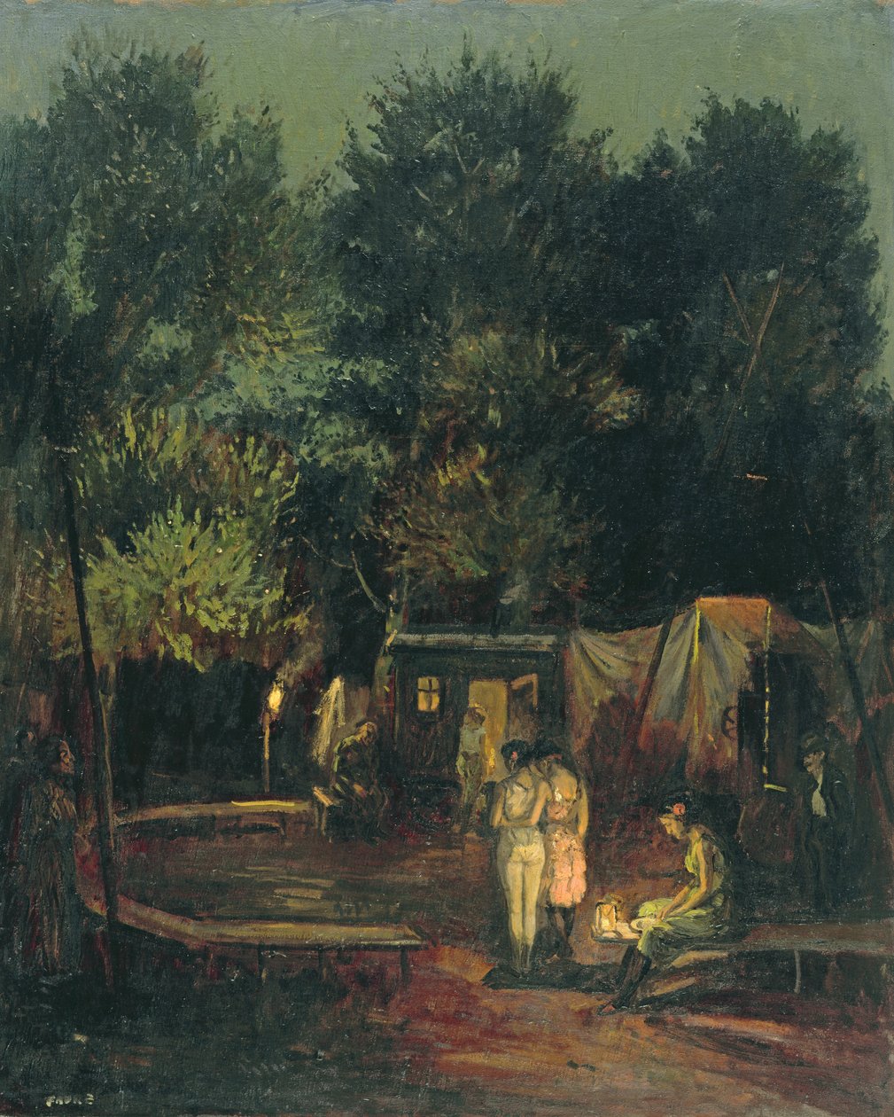 Cirkus pod stromy, 1912 od Amandus Faure