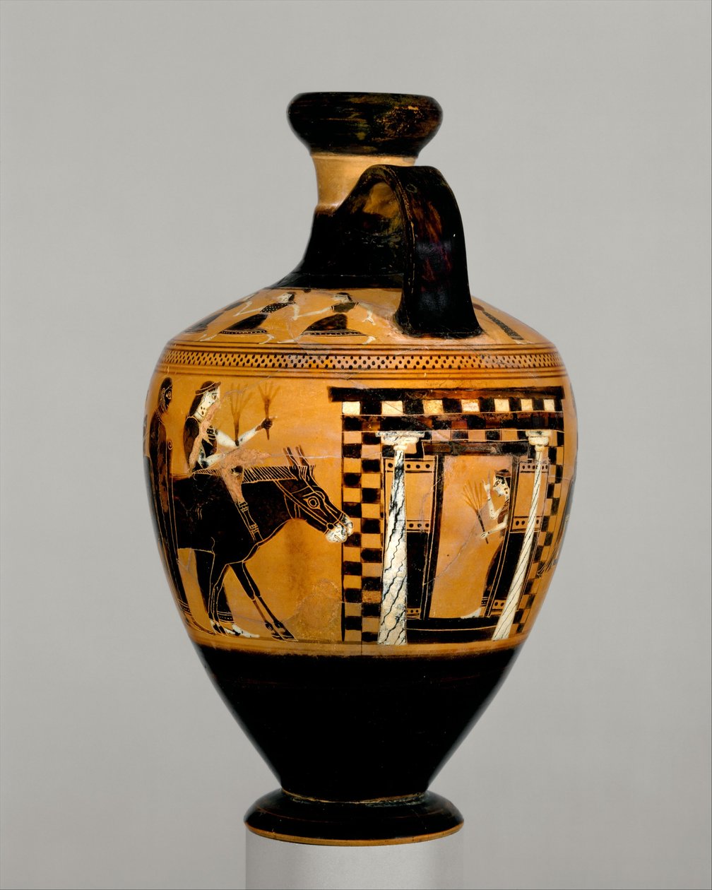 Terakotový lekythos, asi 550-530 př. n. l. (terakota) od Amasis Painter