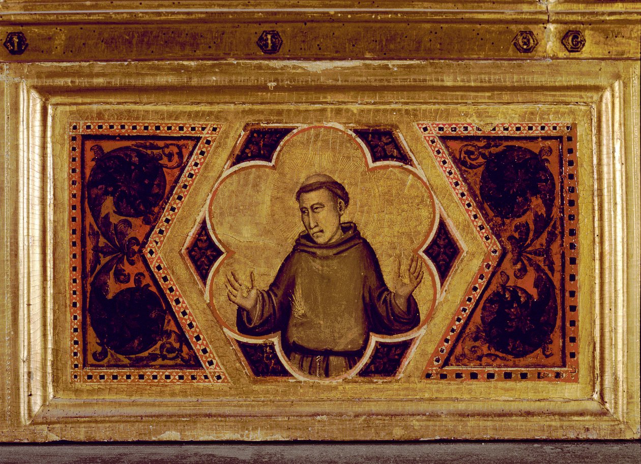 Sv. František z Assisi, z Polyptych Korunovace Panny Marie (uprostřed vpravo predella) (viz též 65540-65551) od Ambrogio Bondone Giotto