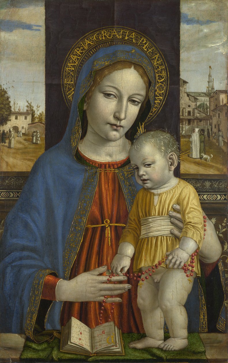 Panna a dítě, c. 1490 od Ambrogio Bergognone