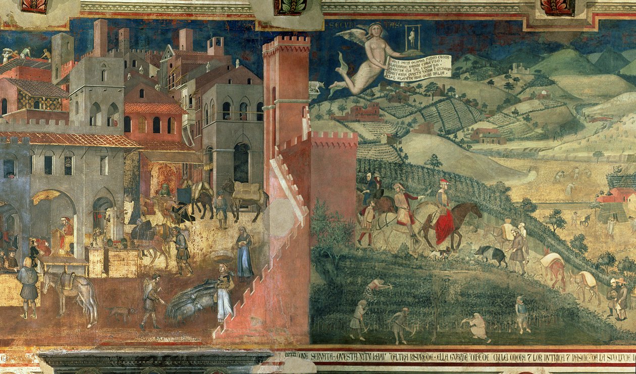Účinky dobré vlády, c.1338 od Ambrogio Lorenzetti