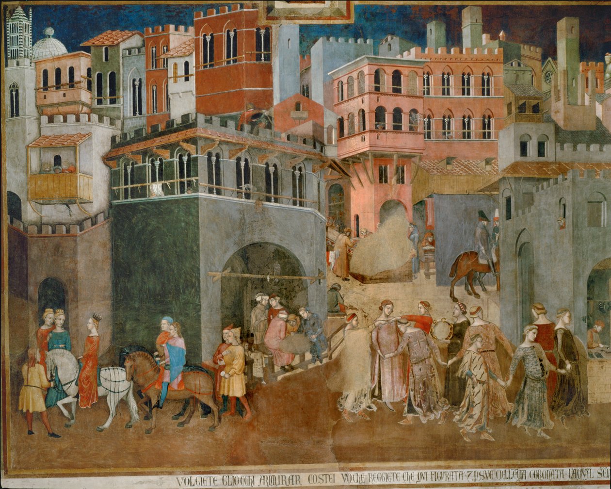 Požehnání dobré vlády (freska) od Ambrogio Lorenzetti