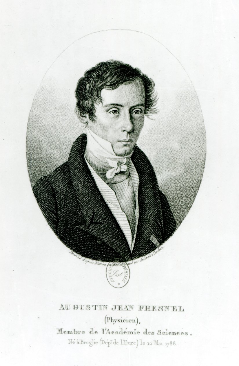 Augustin Jean Fresnel (1788-1827) 1825 od Ambroise Tardieu
