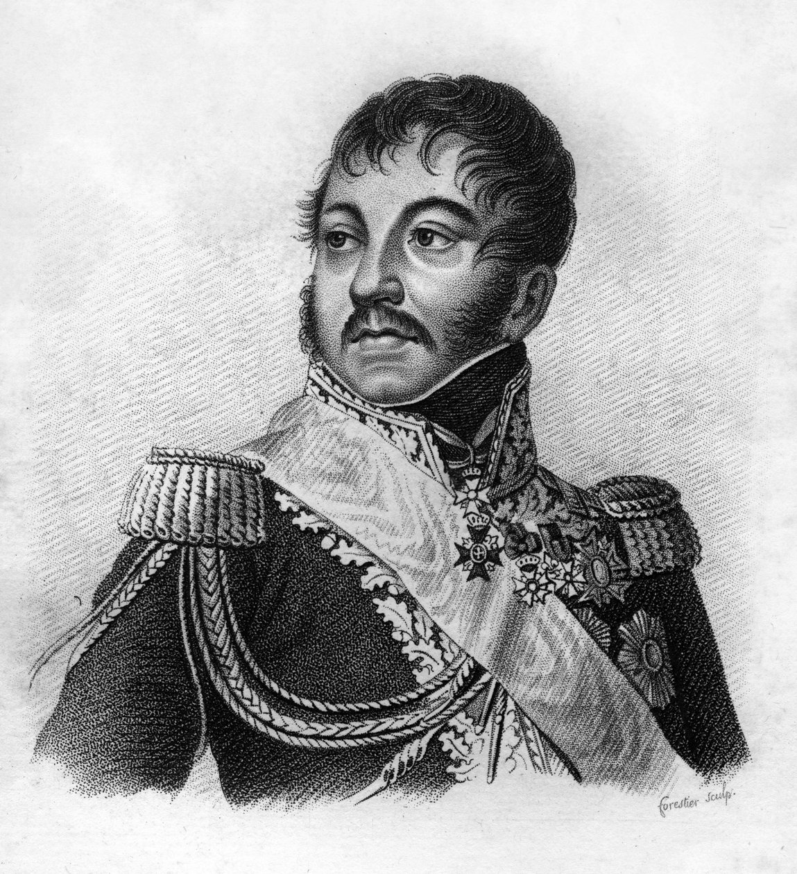 Generál Rapp.Jean, hrabě Rapp Francouzský generál (Colmar od Ambroise Tardieu