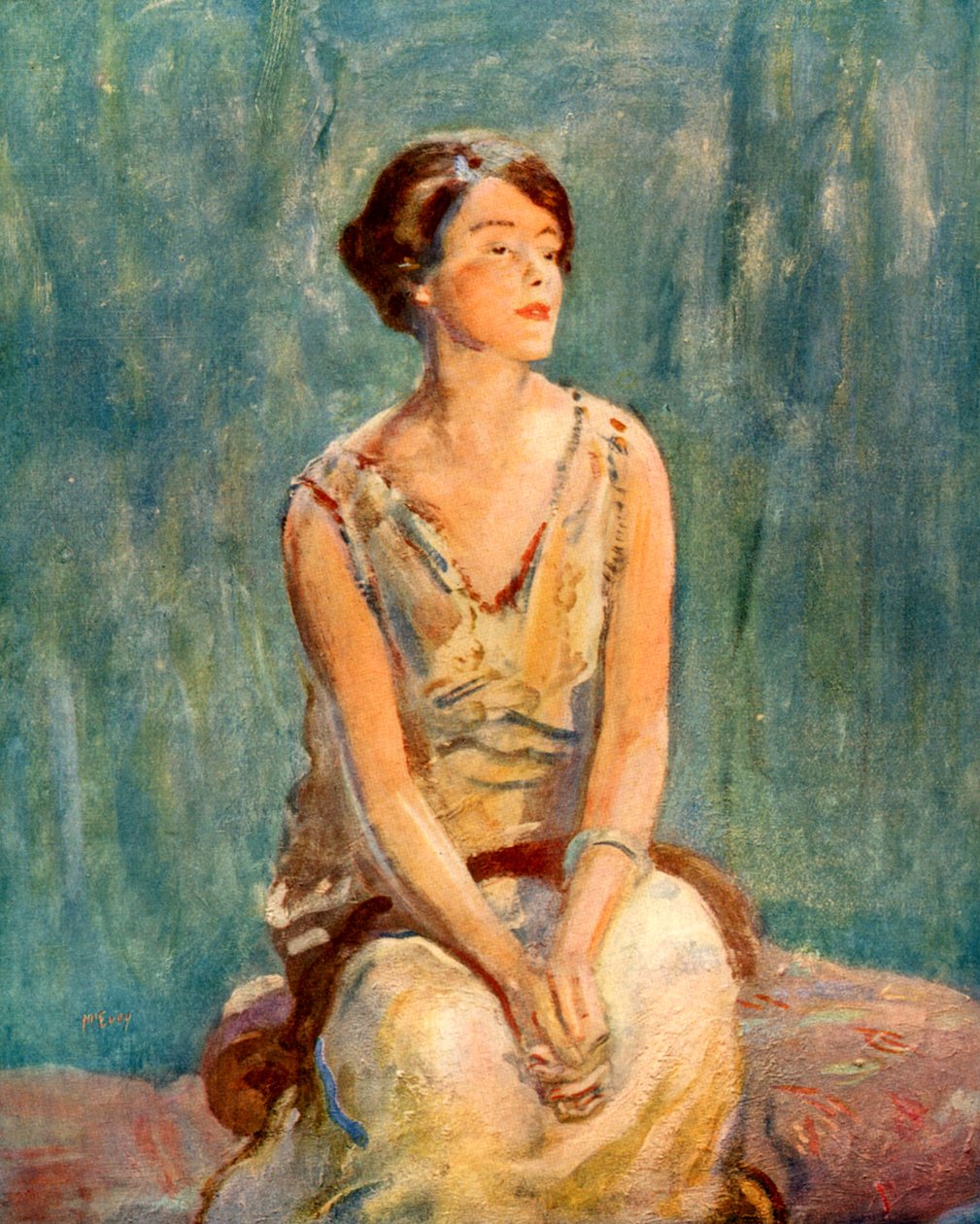 Portrét, knižní deska od Ambrose McEvoy