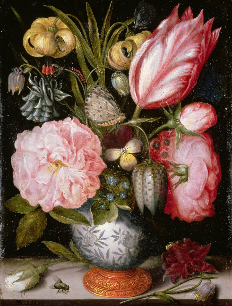 Zátiší květin v porcelánové váze od Ambrosius the Elder Bosschaert