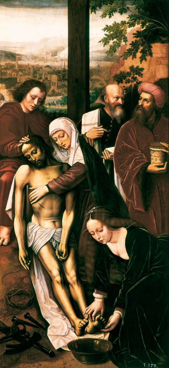 Pieta, detail, c. 1528 (olej na panelu) od Ambrosius Benson