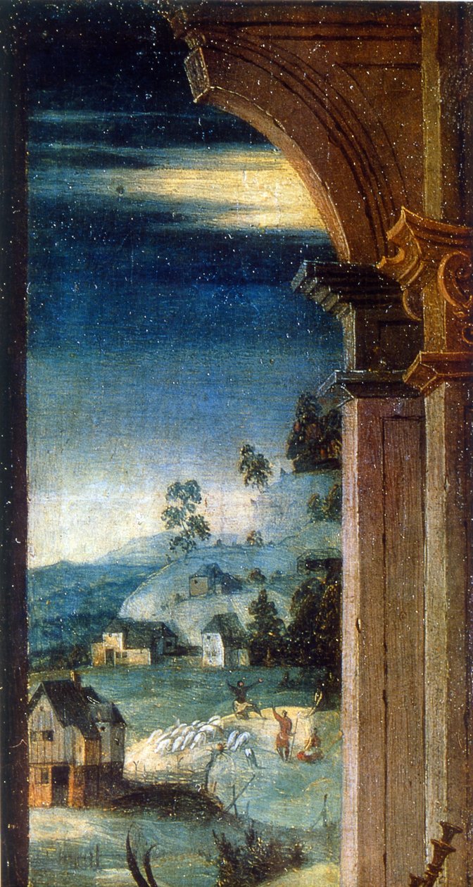 Narození Páně (olej na dřevě) 1550 od Ambrosius Benson
