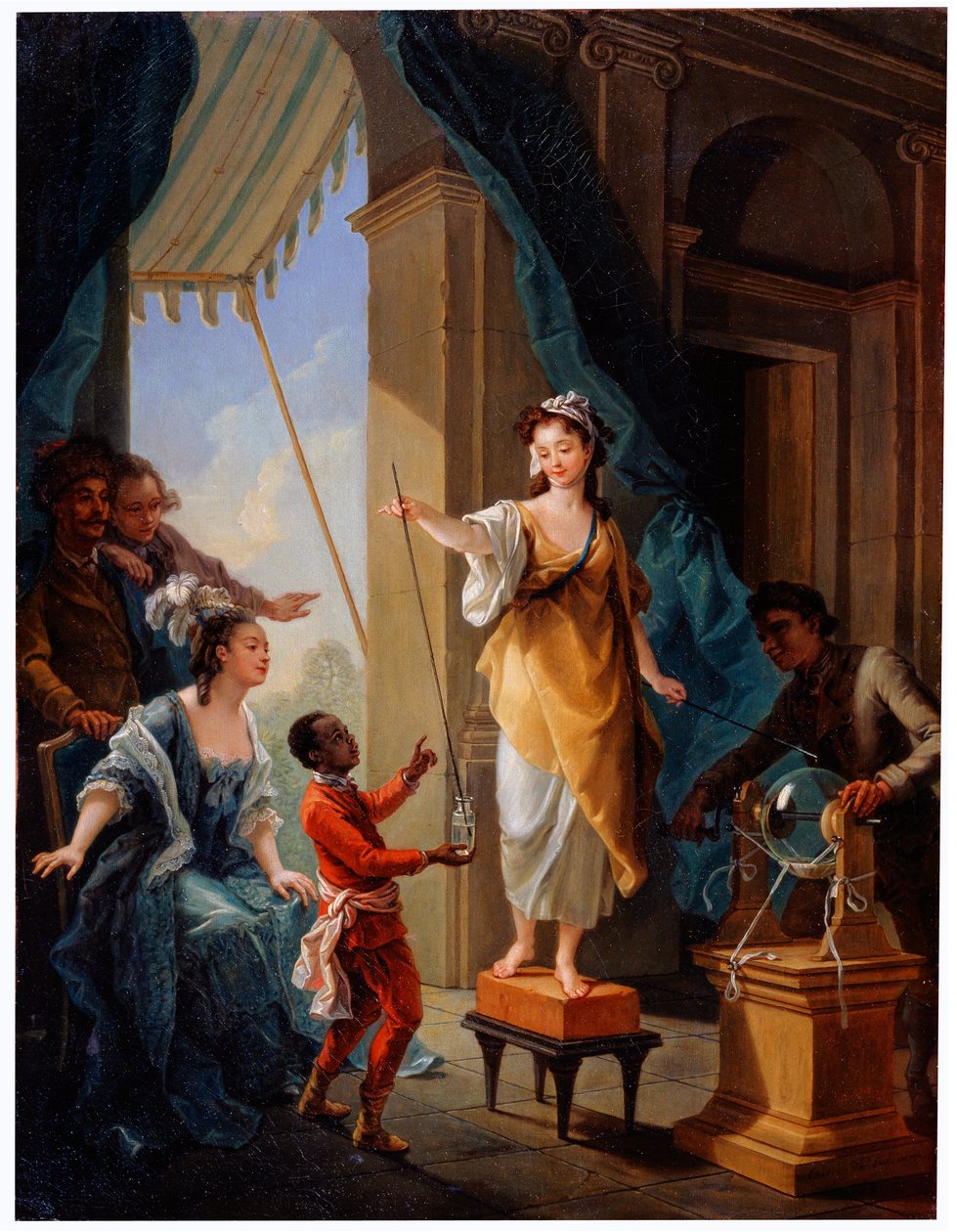 Elektrický experiment, 1777 od Charles Amedee Philippe van Loo