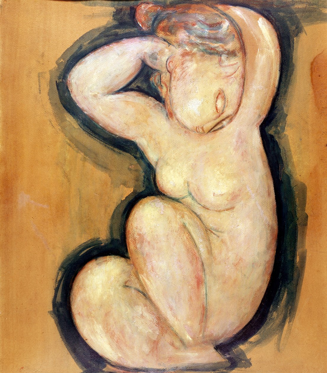 Caryatid, cca 1913-14 (olej na kartonu) od Amedeo Modigliani