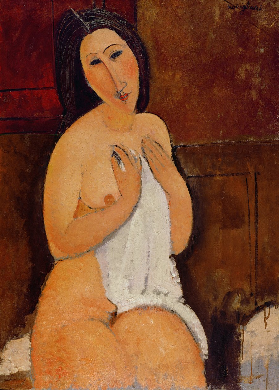 Sedící akt s košilí od Amedeo Modigliani