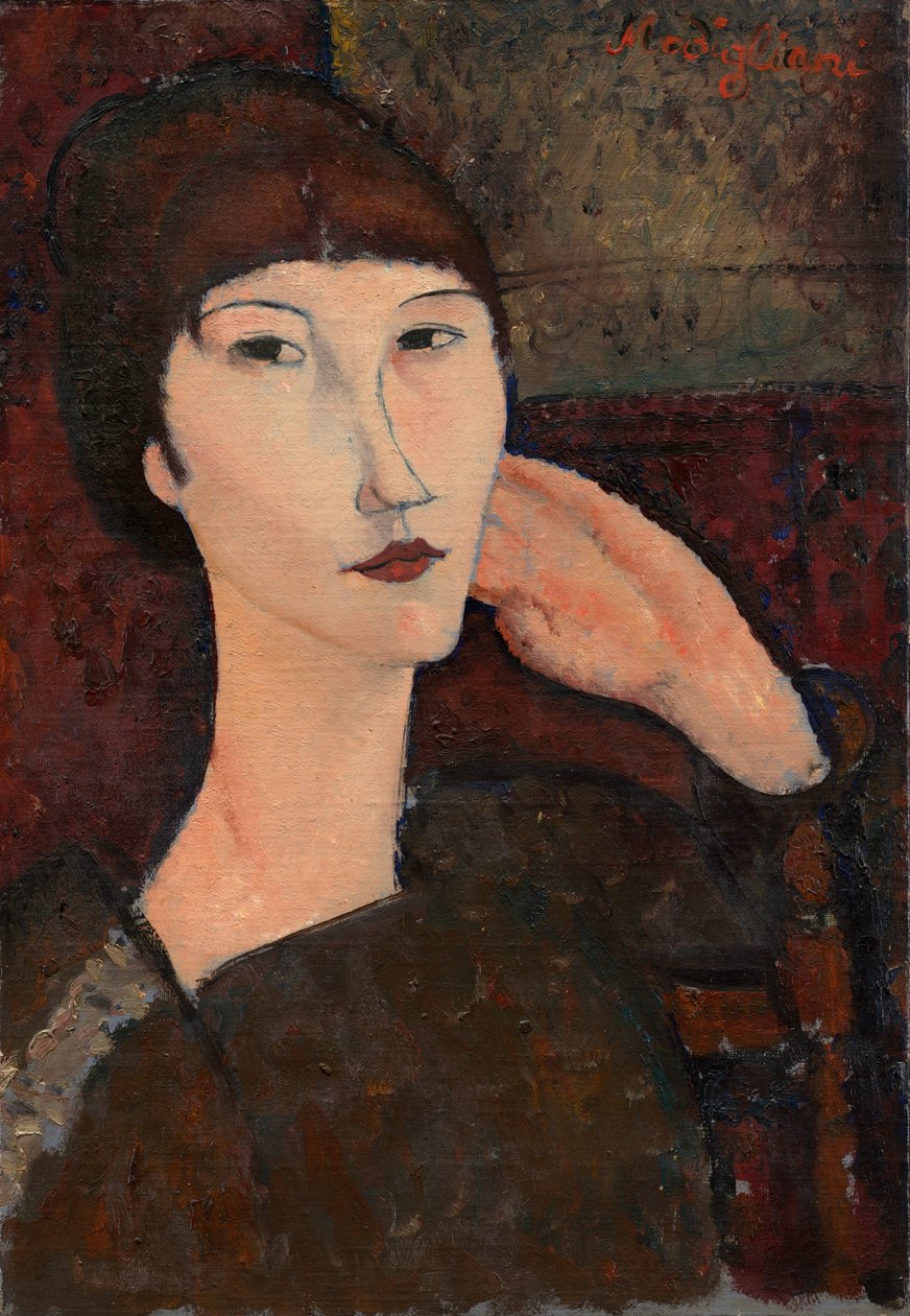 Adrienne (žena s ofinou) od Amedeo Modigliani