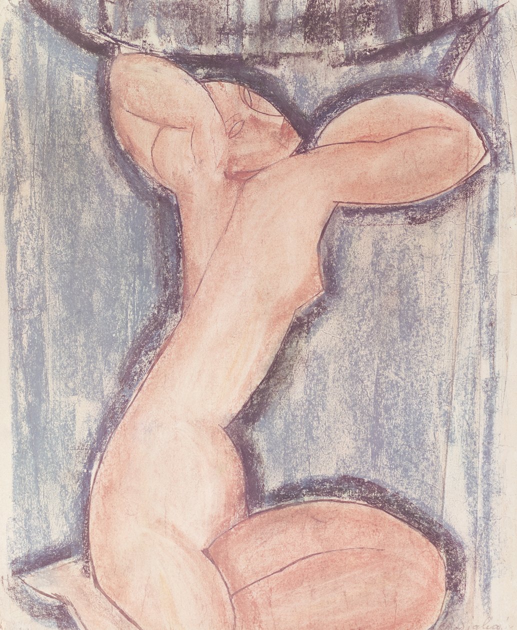 Caryatid (pastel na papíře) od Amedeo Modigliani