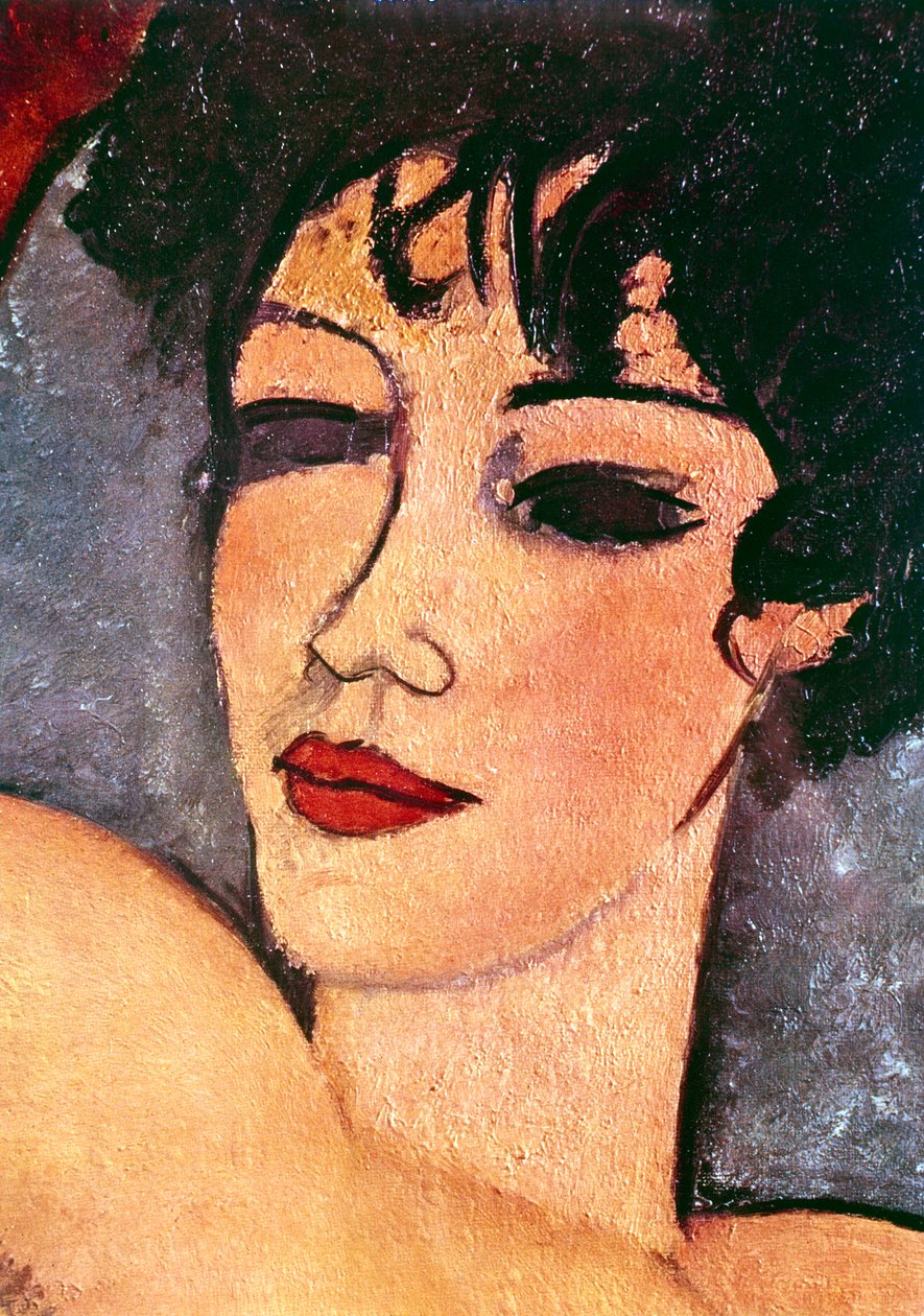 Detail spícího aktu, c1917 od Amedeo Modigliani