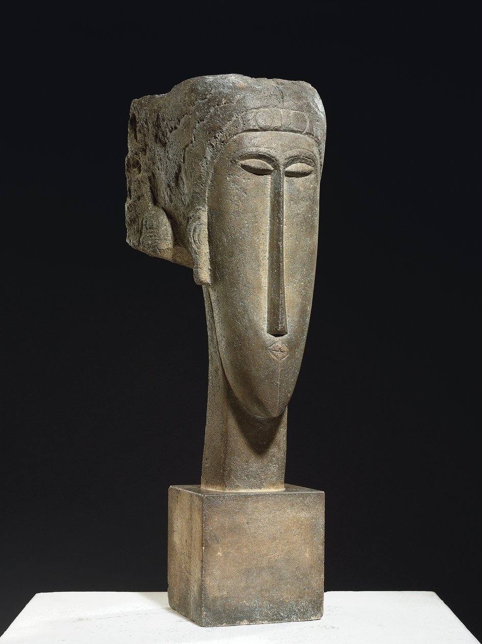 Head, cca 1910-12 (vápenec) od Amedeo Modigliani