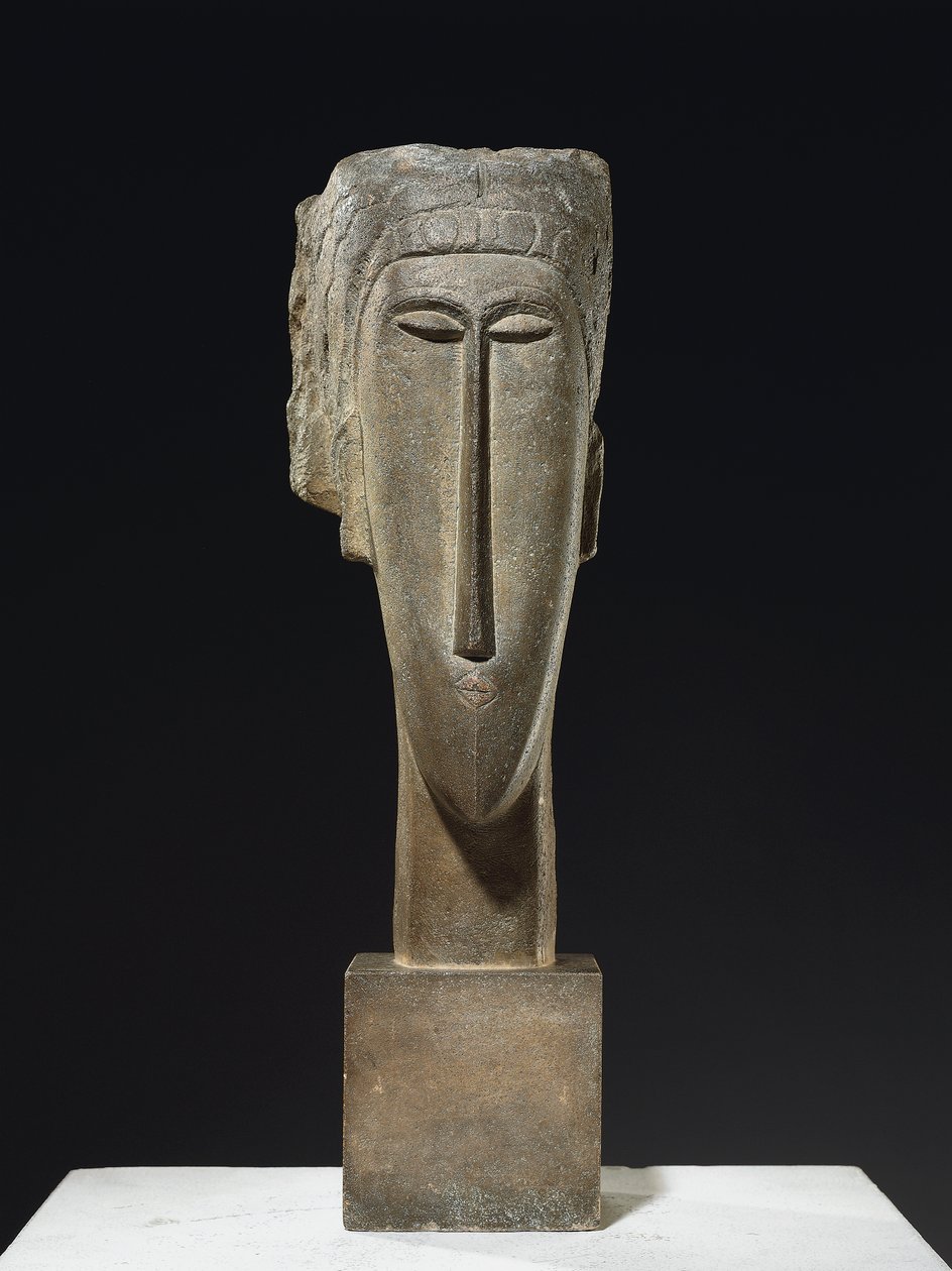 Head, cca 1910-12 (vápenec) od Amedeo Modigliani
