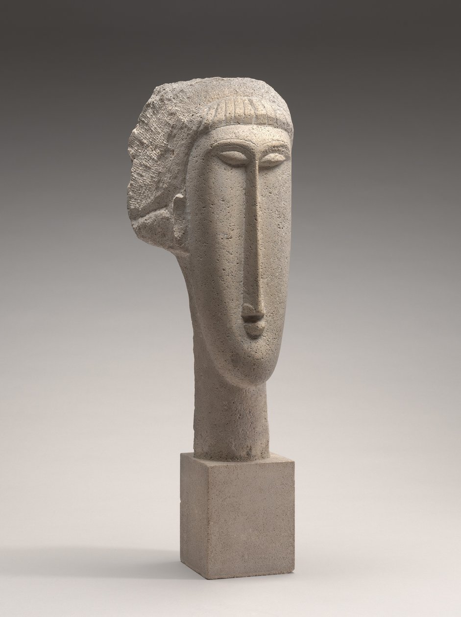 Hlava ženy, cca 1910-1911 (vápenec) od Amedeo Modigliani