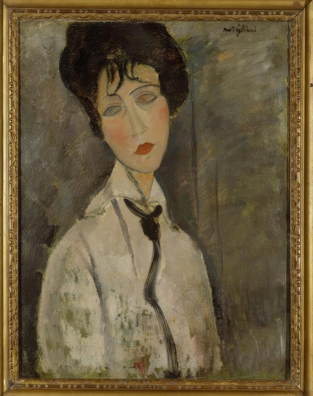 Žena v černé kravatě od Amedeo Modigliani