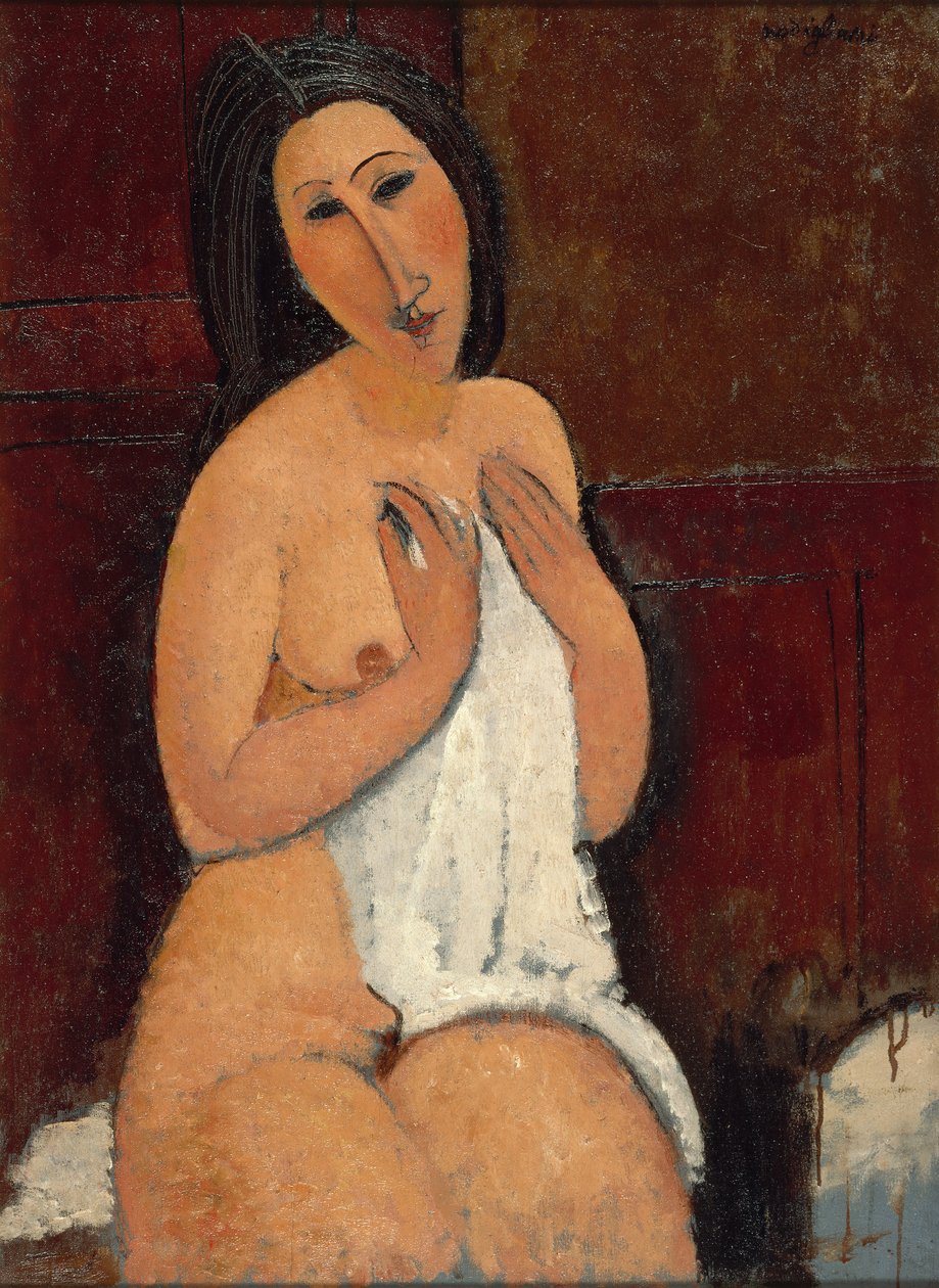 Sedící akt v košili, 1917. od Amedeo Modigliani