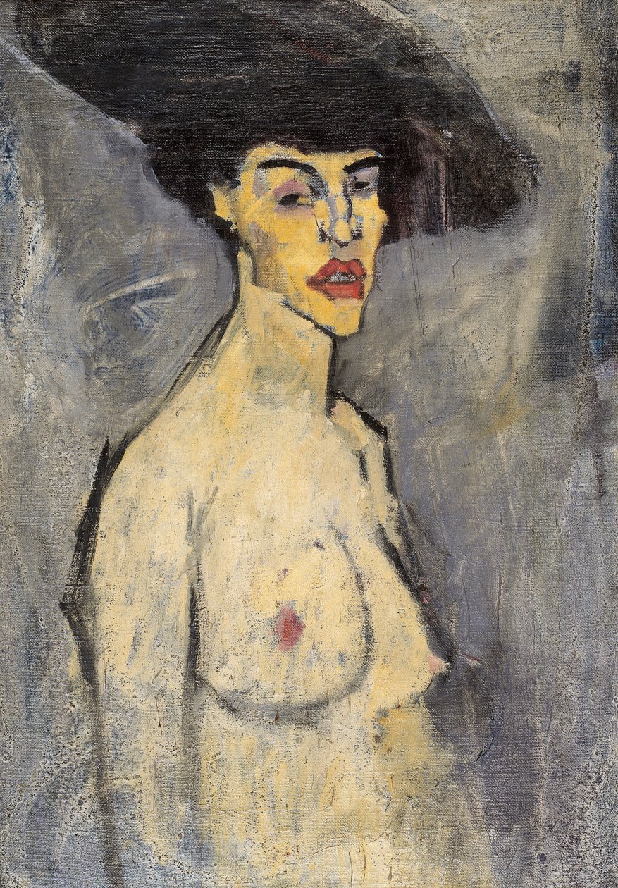 Akt s kloboukem od Amedeo Modigliani