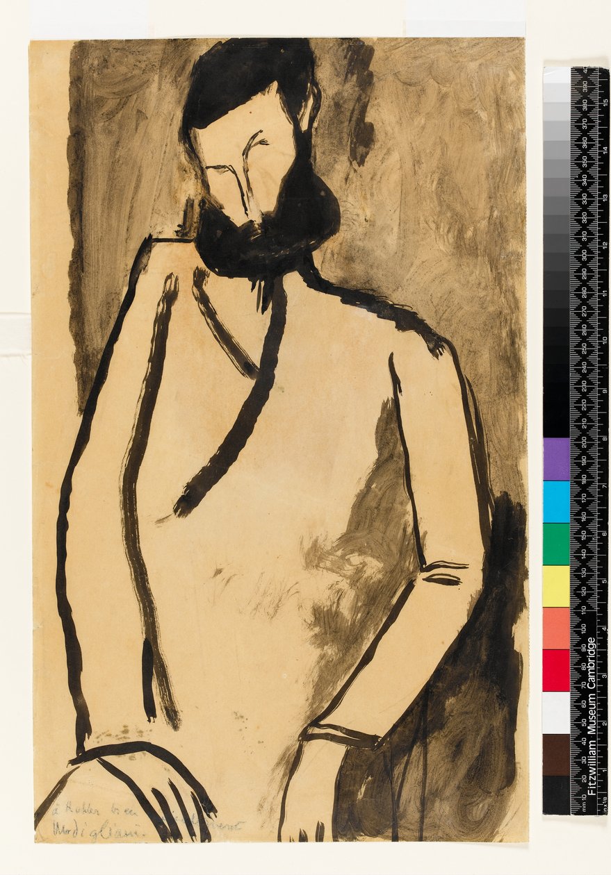 Portrét vousatého muže, 1909 od Amedeo Modigliani