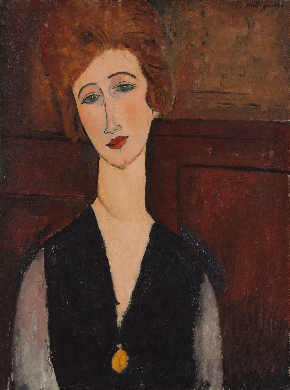 Portrét ženy, kolem 1917-18 od Amedeo Modigliani