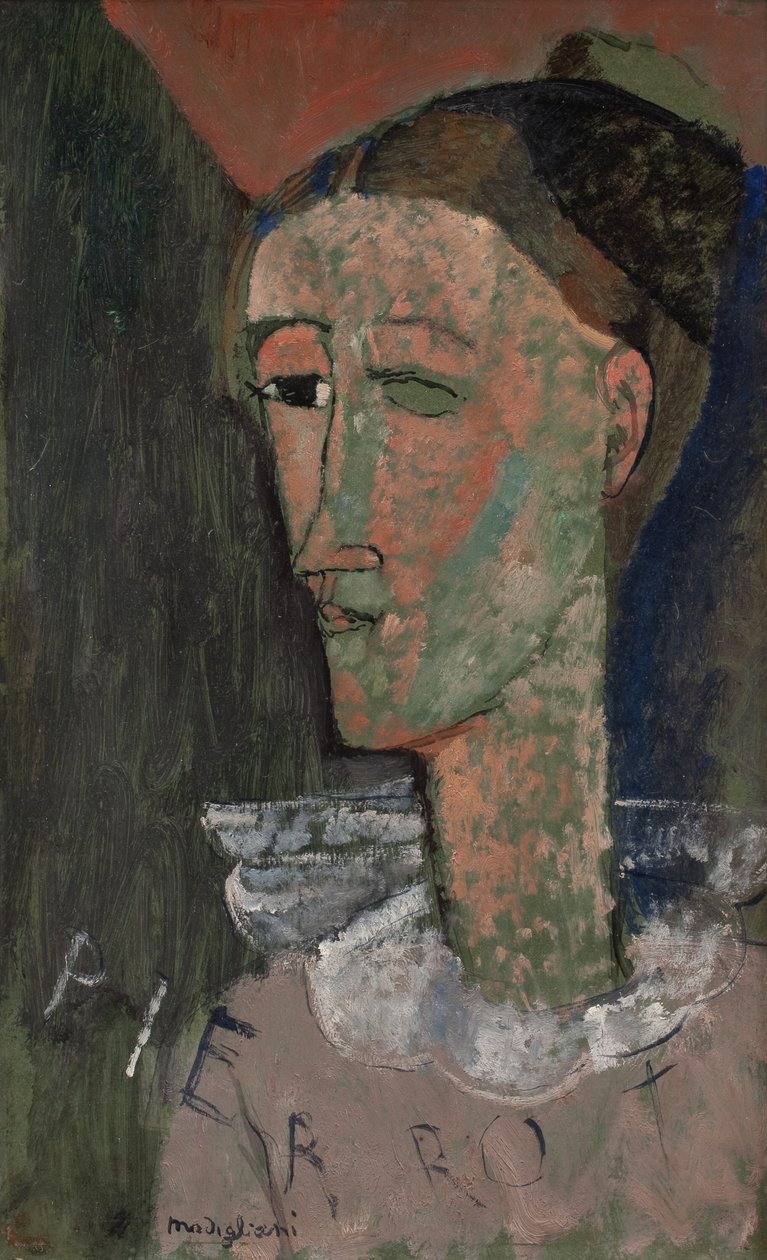 Autoportrét jako Pierrot od Amedeo Modigliani