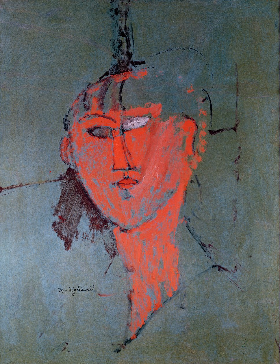 Červená hlava od Amedeo Modigliani