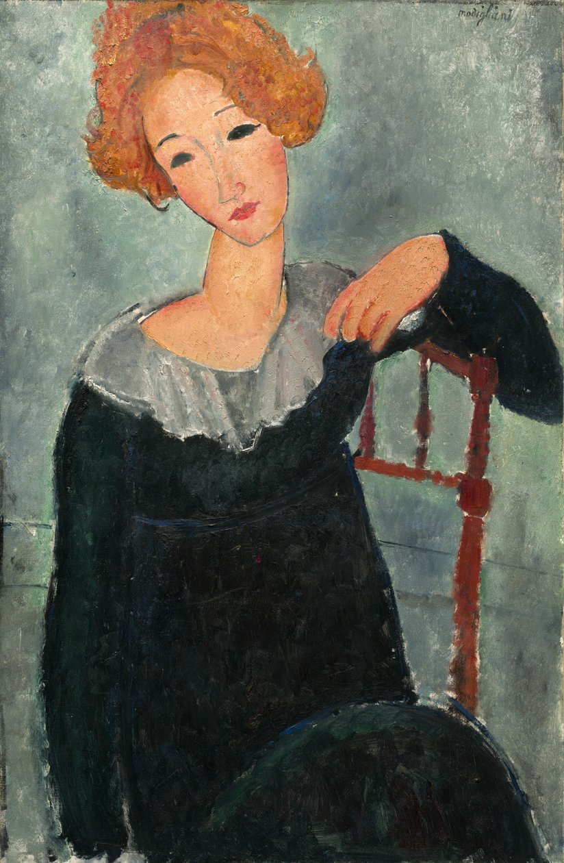Žena s červenými vlasy od Amedeo Modigliani