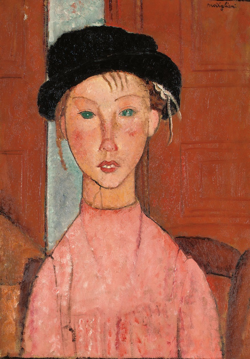 Mladá dívka v baretu, 1918 od Amedeo Modigliani