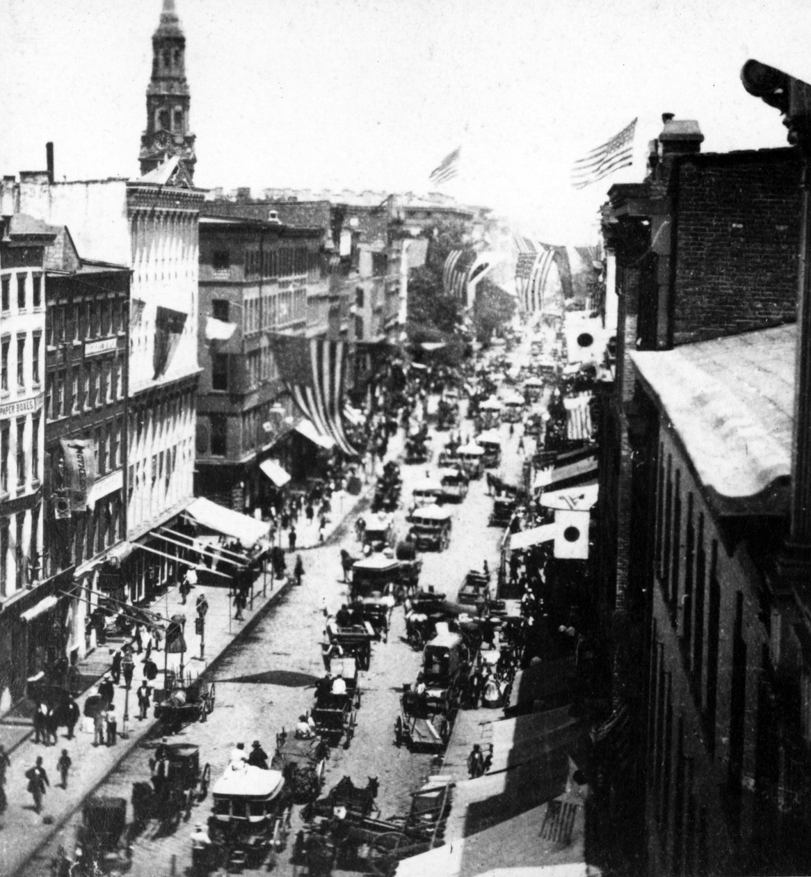 Panorama z Western Union Telegraph Office, New York, c.1890s od American Photographer