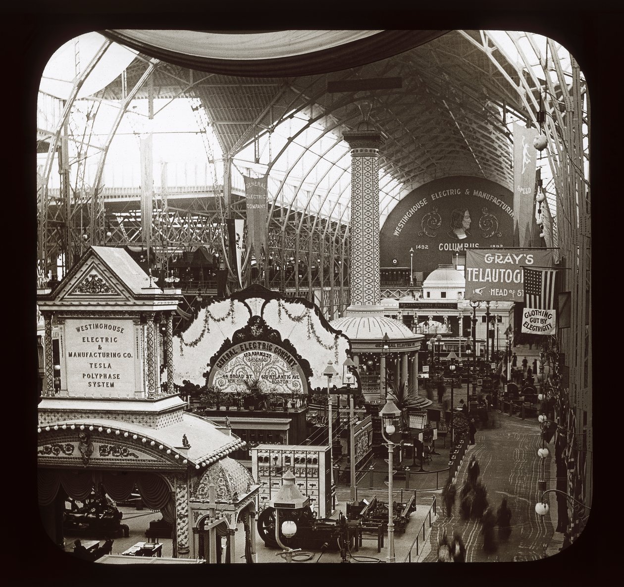 Worlds Columbian Exposition: Electricity Building, Chicago, 1893 (skluzavka s lucernou) od American Photographer