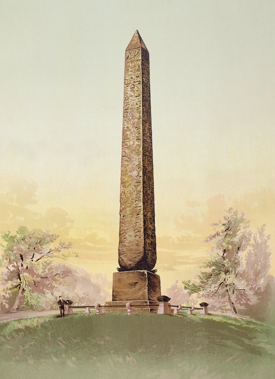 Cleopatras Needle v Central Parku, New York, c.1881 od American School