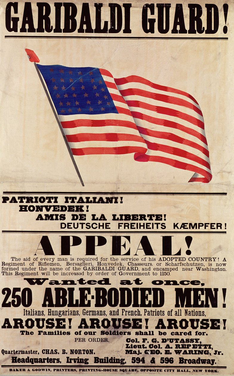 Garibaldiho stráž! Odvolání!, vydáno nakladatelstvím Baker Godwin od American School